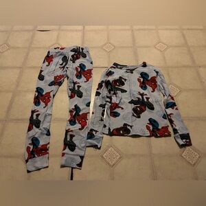 Marvel Spider-Man Kids Pajama Set - Light Gray and Red